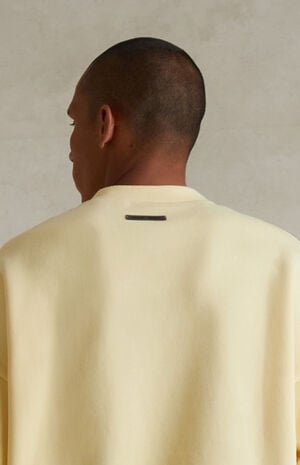 Garden Yellow '90s Fit Fleece Crew Neck Sweatshirt image number 5