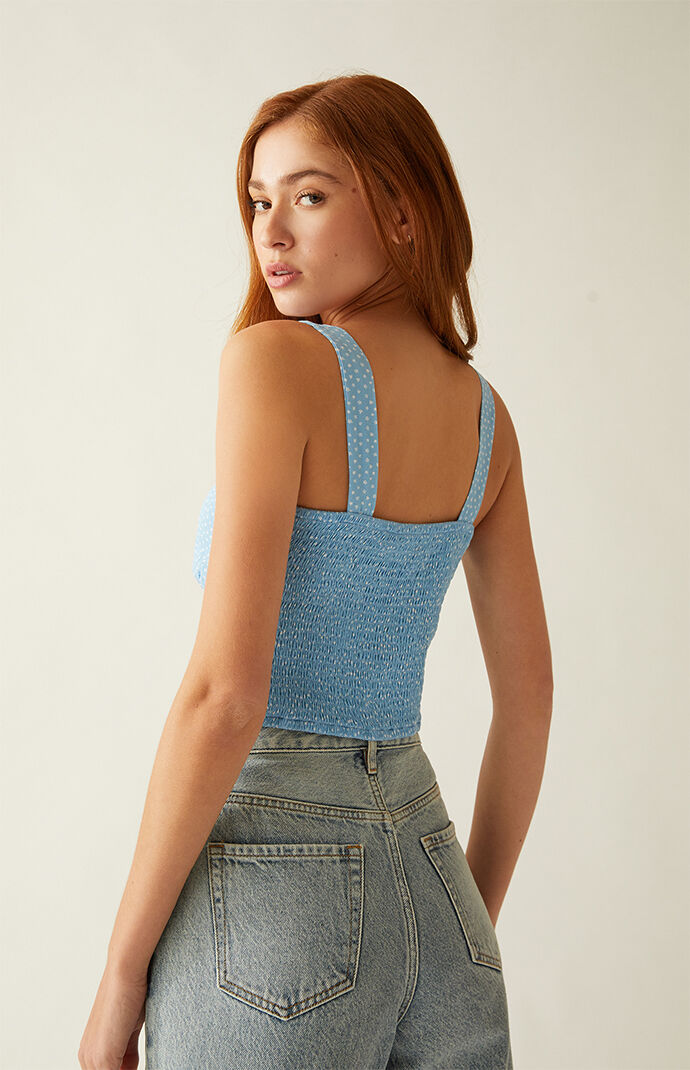 Kendall & Kylie Cinched Front Bustier Tank Top PacSun