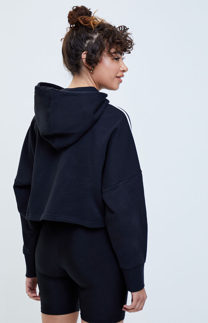 Black Cropped Hoodie