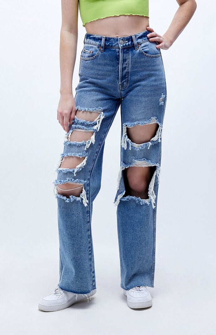 PacSun Medium Blue Distressed High 