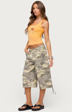 Camo Cargo Bermuda Shorts image number 4