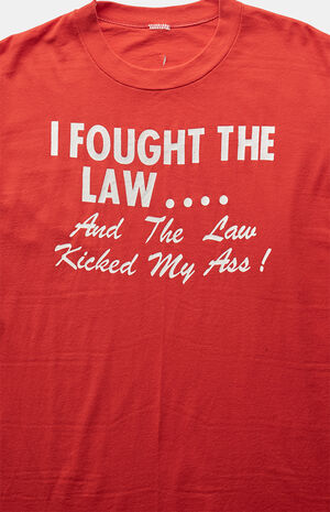 '90s I Fought the Law and the Law Kicked My A** Graphic T-Shirt image number 2