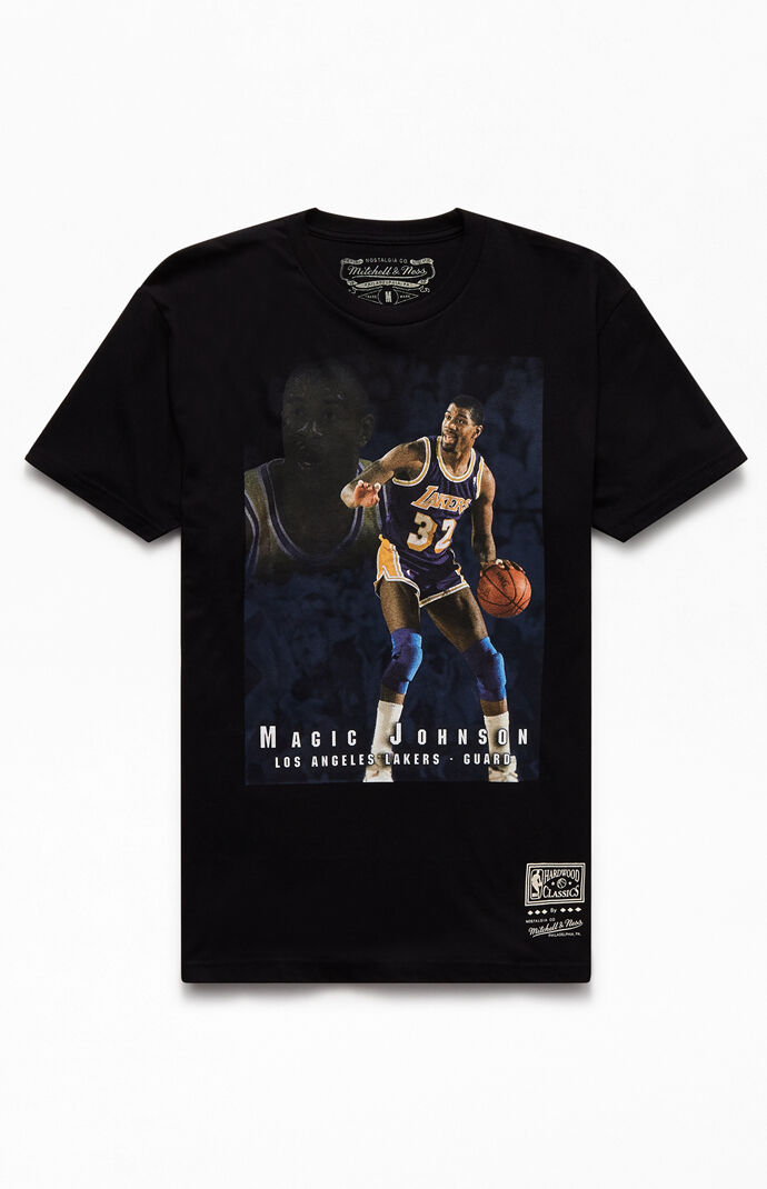 magic johnson mitchell and ness t shirt