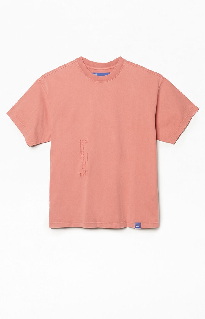 A.R.C. Red Vintage Wash Heavyweight Cropped Boxy T-Shirt