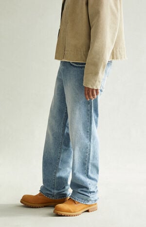 Dylan Baggy Jeans Frayed Medium Blue image number 3