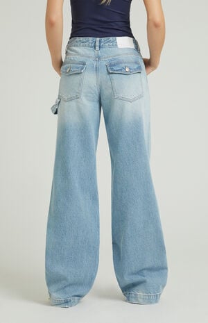 Casey Low Rise Baggy Jeans Carpenter Light Indigo image number 4