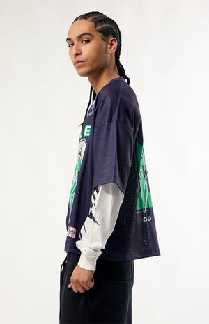 No Life Layered Long Sleeve Football Jersey image number 4