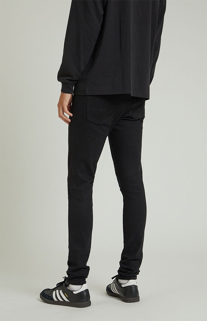 Pacsun stacked skinny side stripe zip black jeans hot sale