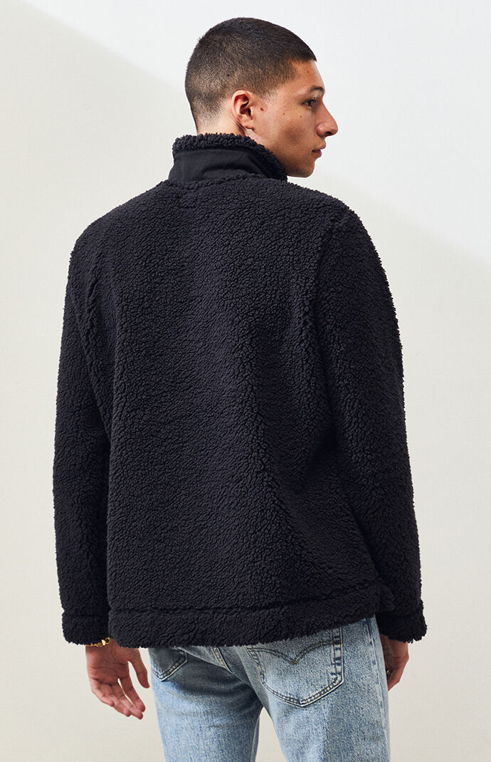 men's quarter zip sherpa pullover