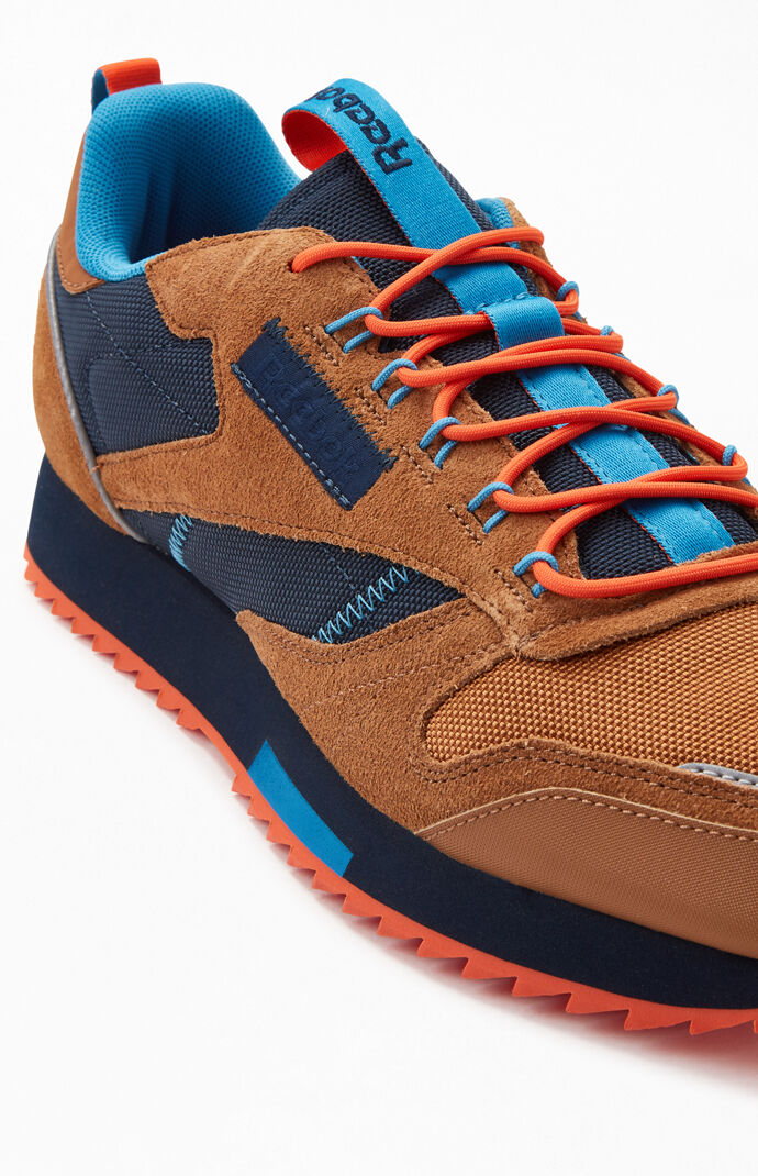 Brown & Blue CL Leather Ripple Trail Shoes