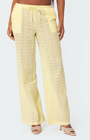 Lemon Lacey Cotton Pants image number 2