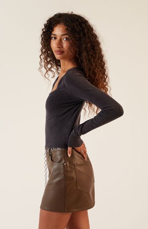 Scooped Out Long Sleeve Top image number 2