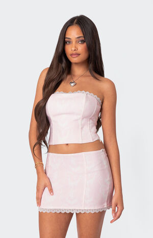 Silvie Printed Lace Up Corset image number 1