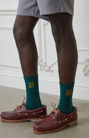 x Pacsun Green Logo Crew Socks image number 1