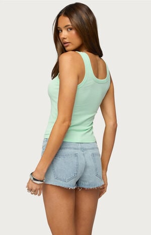 Star Rhinestone Ribbed Tank Top image number 3