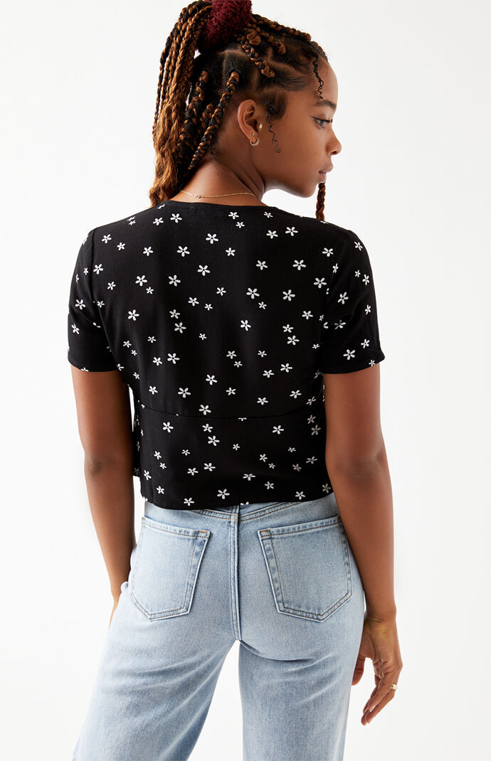 Double Tie Woven Top