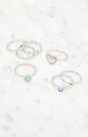 7 Pack Etched Rings image number 2