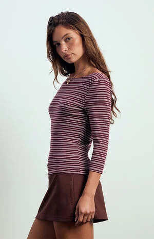 Kenzie 3/4 Sleeve Off-The-Shoulder Top image number 3