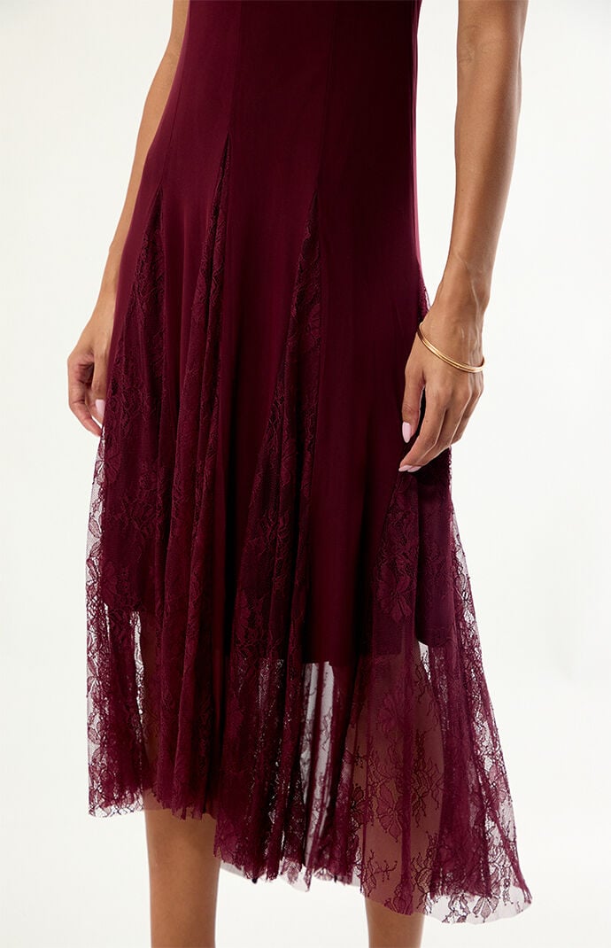 Steve Madden Vita Asymmetrical Lace Maxi Dress