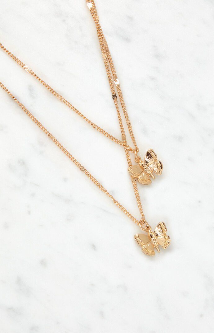 Double Butterfly Necklace