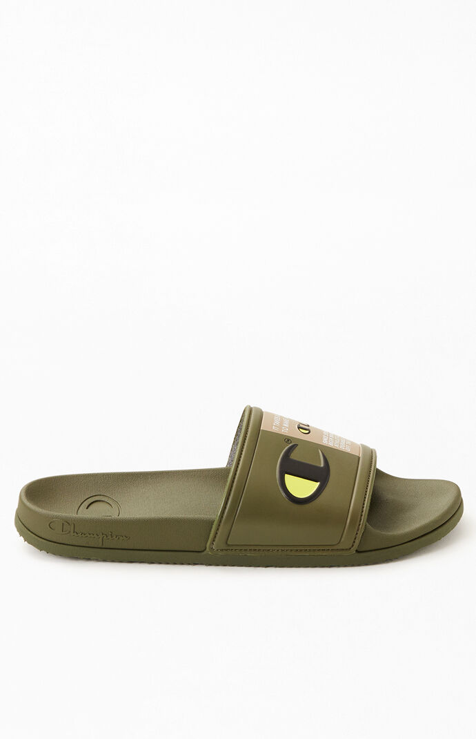 Olive Squish Slide Sandals