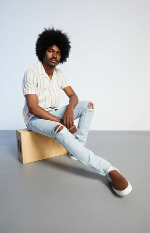 Light Wash Skinny Comfort Stretch Jeans image number 1