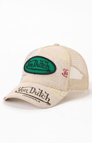 Beige Tagged Trucker Hat&nbsp; image number 4