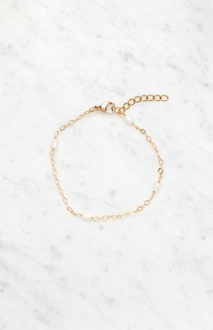 White Bead Bracelet image number 1