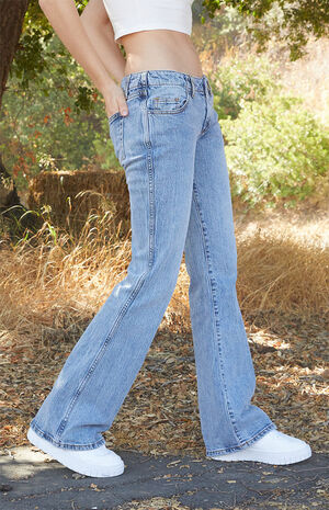 Light Blue Eleanor Low Rise Jeans image number 2
