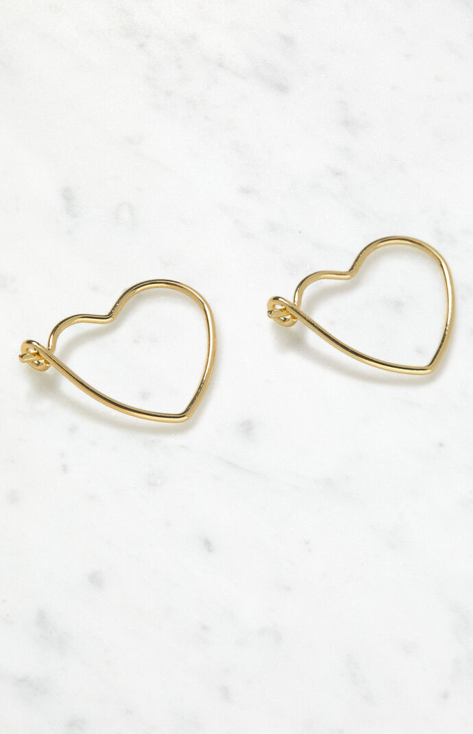Gold Heart Earrings