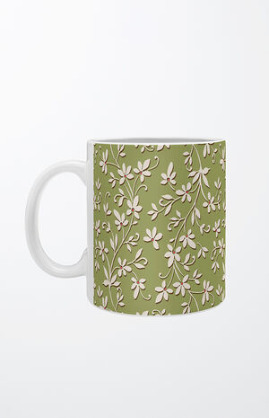Green Flower Coffee Mug image number 2