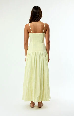 Ava Linen Bustier Maxi Dress image number 4
