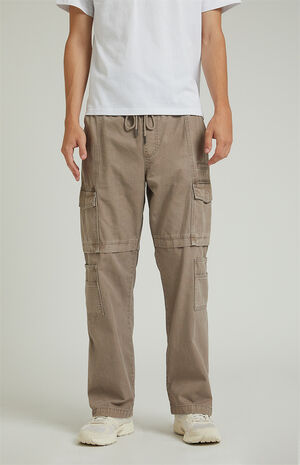 Taupe Ripstop Baggy Cargo Pants image number 2