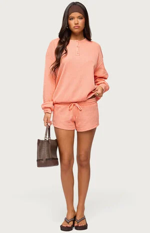 Baila Waffle Henley Top image number 5