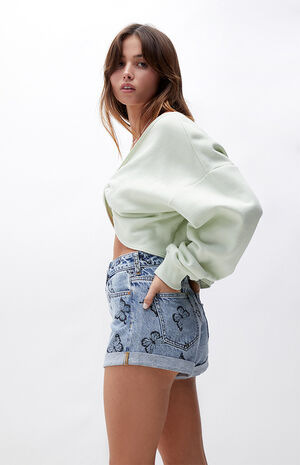 Eco Butterfly Stamp Mom Shorts image number 3