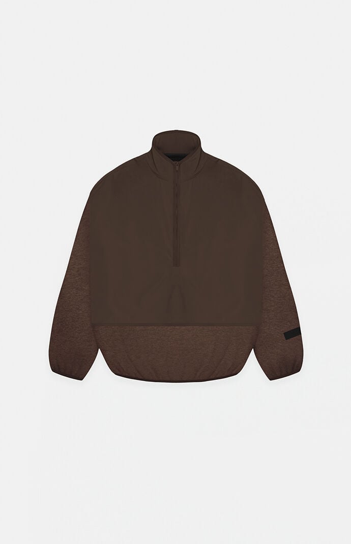 FEAR OF GODフィアオブゴッドNylon Fleece Mockneck Tシャツ Kids Fear of God Essentials Heather Wood Nylon Fleece Mock