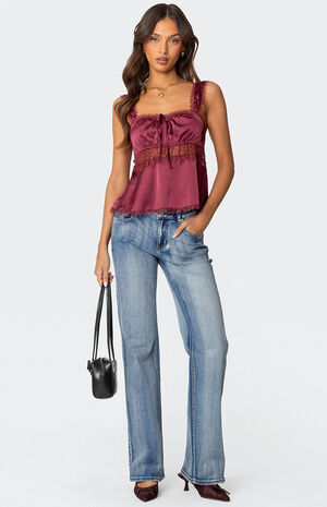 Loryn Lacey Satin Effect Top image number 2