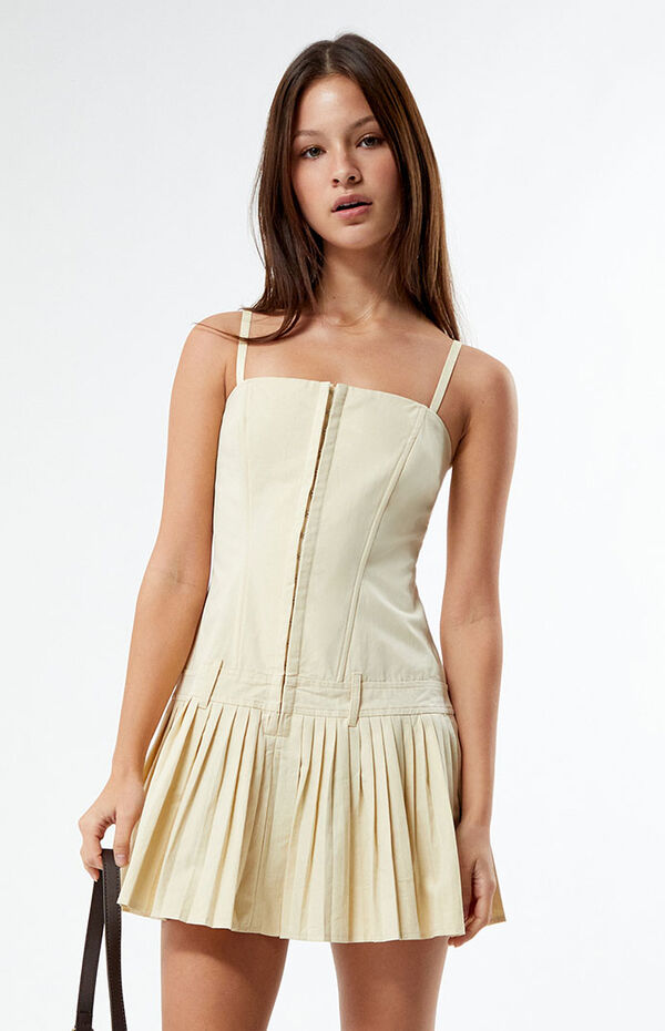 white christmas dresses Becca Satin Corset Lace-Up Mini Dress main image 1
