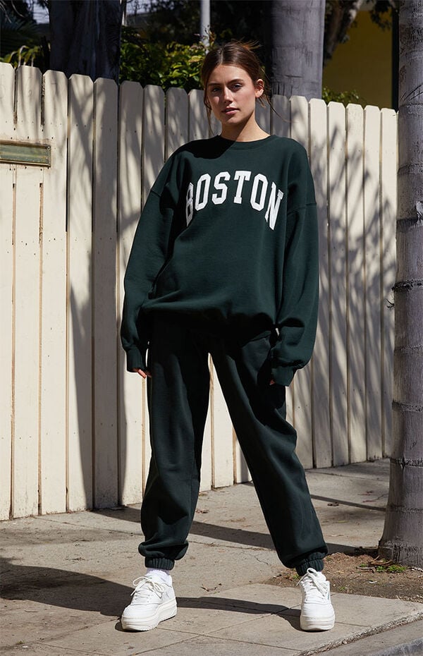 Sweatshirt Green Brandy Melville Erica Boston Sweatshirt U00c1o