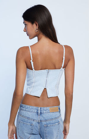 Longline Denim Corset Top image number 4
