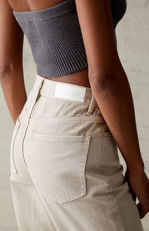 Beige Dad Jeans image number 4