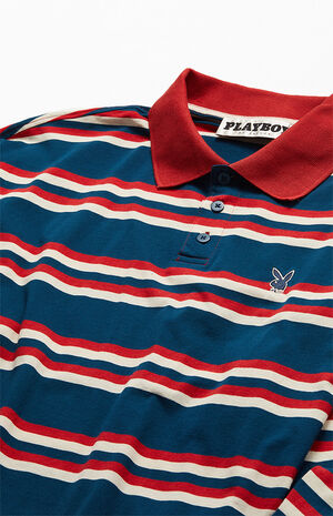 Playboy By PacSun University Long Sleeve Polo Shirt PacSun