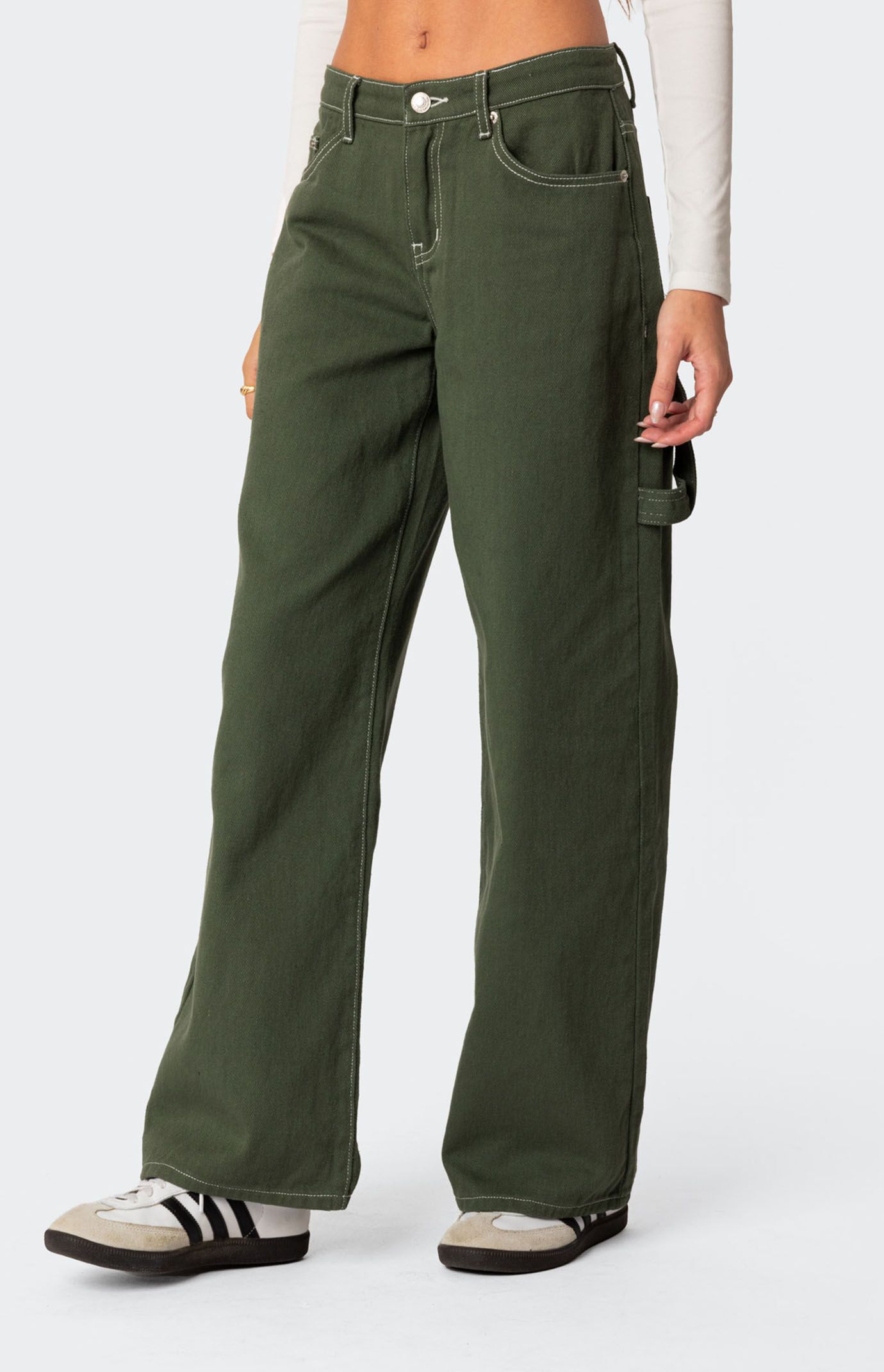 Edikted Brenda Low Rise Carpenter Jeans | PacSun