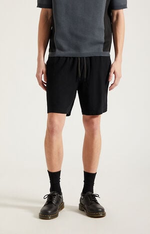 Black Linen Shorts image number 3