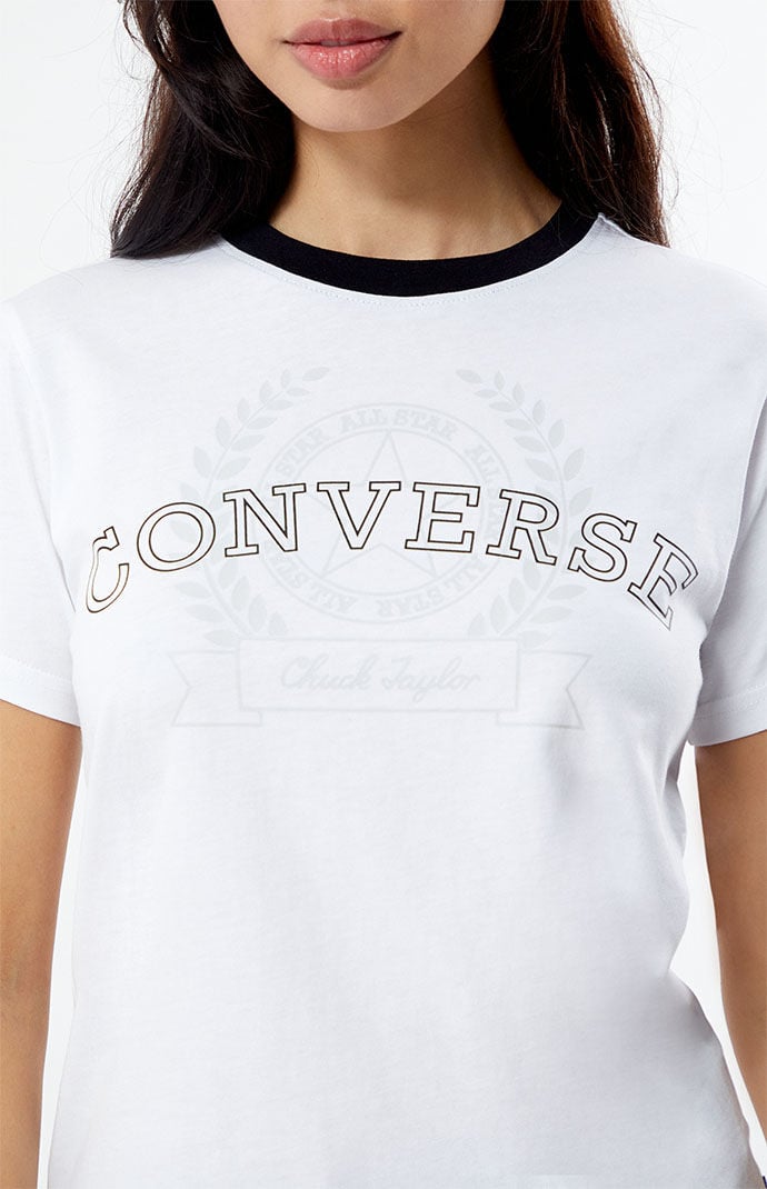 White converse t shirt store womens