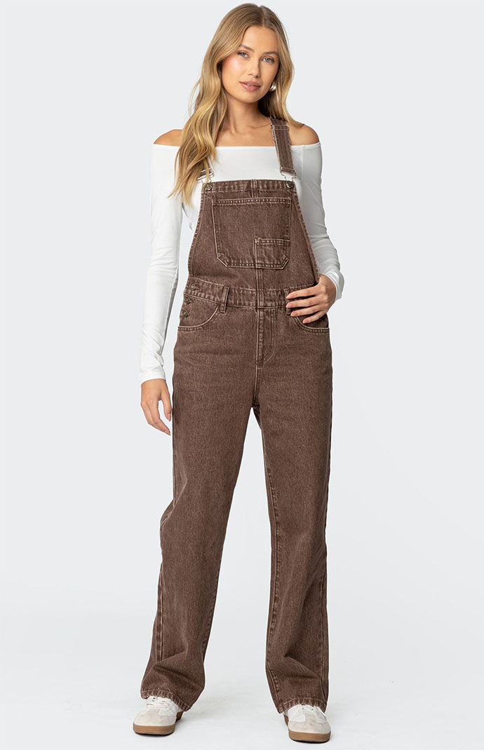 Edikted Rosemary Denim Overalls | PacSun