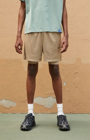 Active Tan Mesh 2 in 1 Shorts image number 2