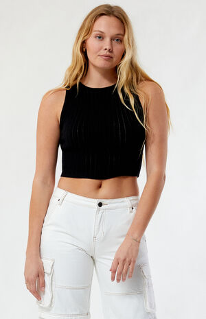 Phoebe Knit High Neck Tank Top image number 1