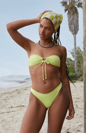 Green Eliza Bandeau Bikini Top image number 1
