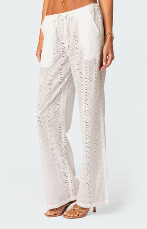 Lemon Lacey Cotton Pants image number 4